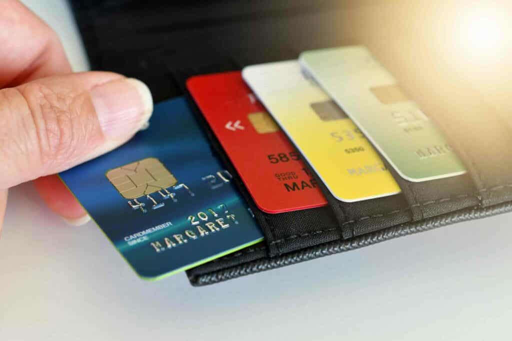 credit card being pulled from wallet