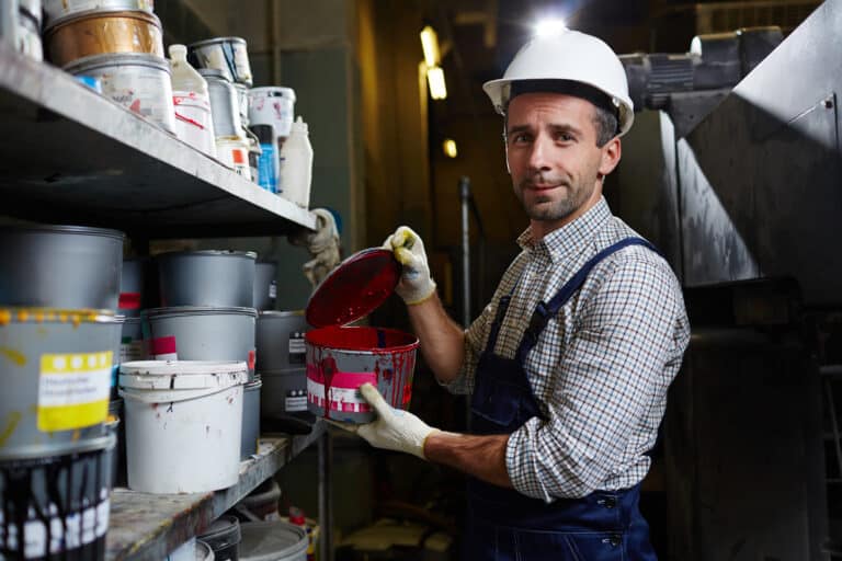 painter choosing paint