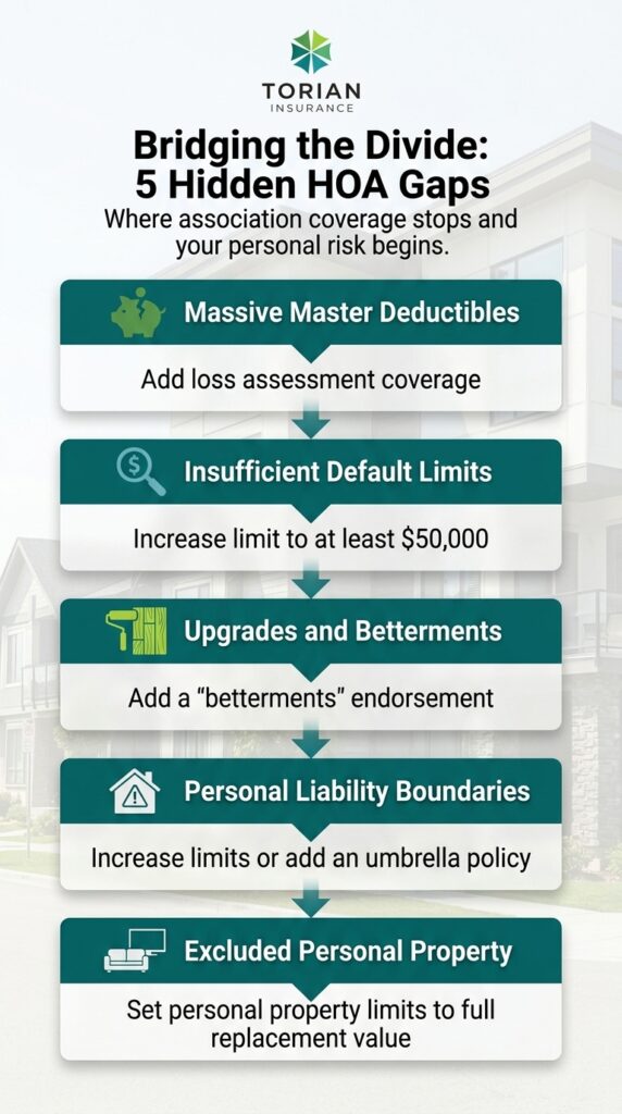 Navigating hidden HOA gaps for better personal insurance coverage solutions.