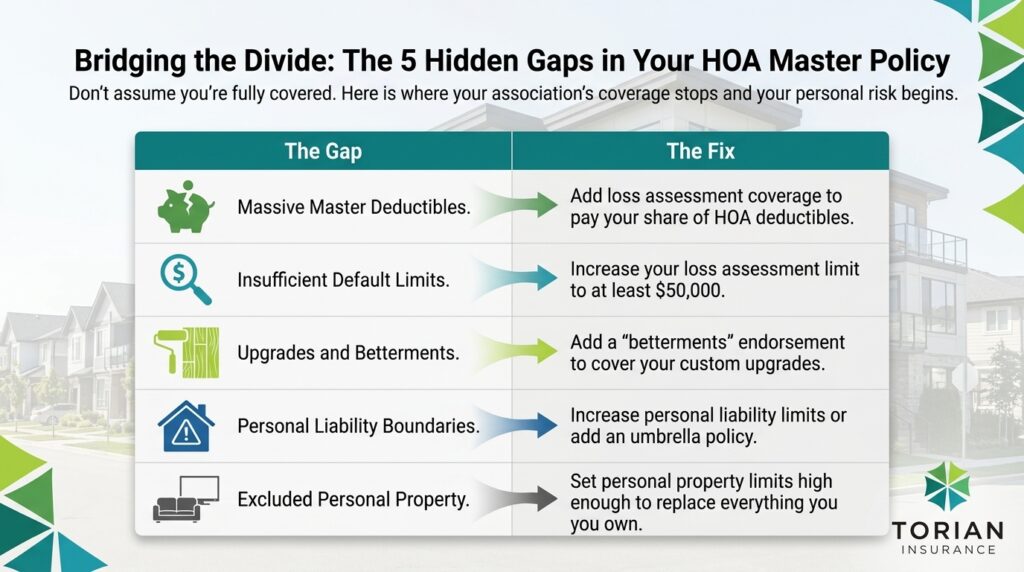 Identify hidden gaps in your HOA coverage and ensure complete protection for homeowners.