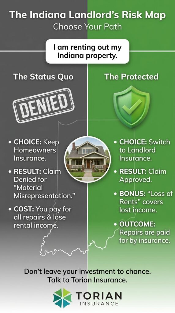 Indiana landlords risk map: protect your rental property with the right insurance coverage.