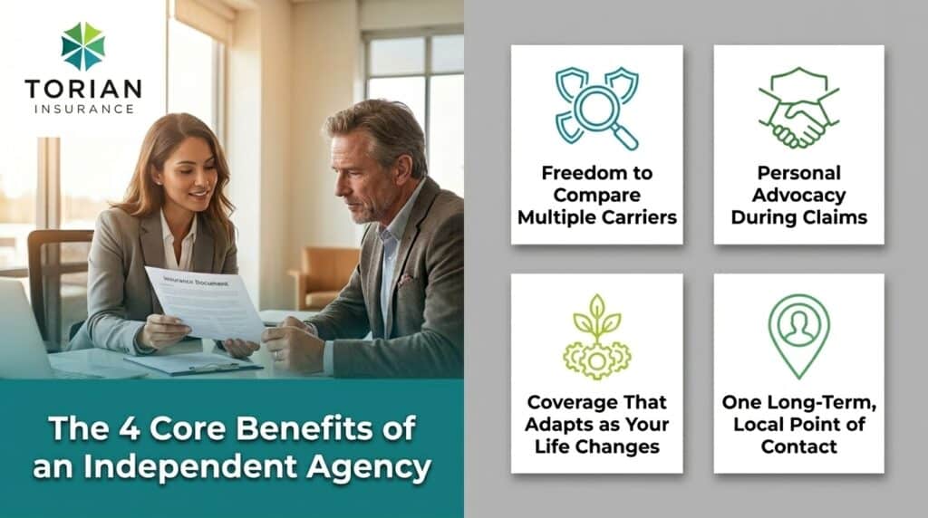 Discover the core benefits of an independent insurance agency for customized coverage solutions.