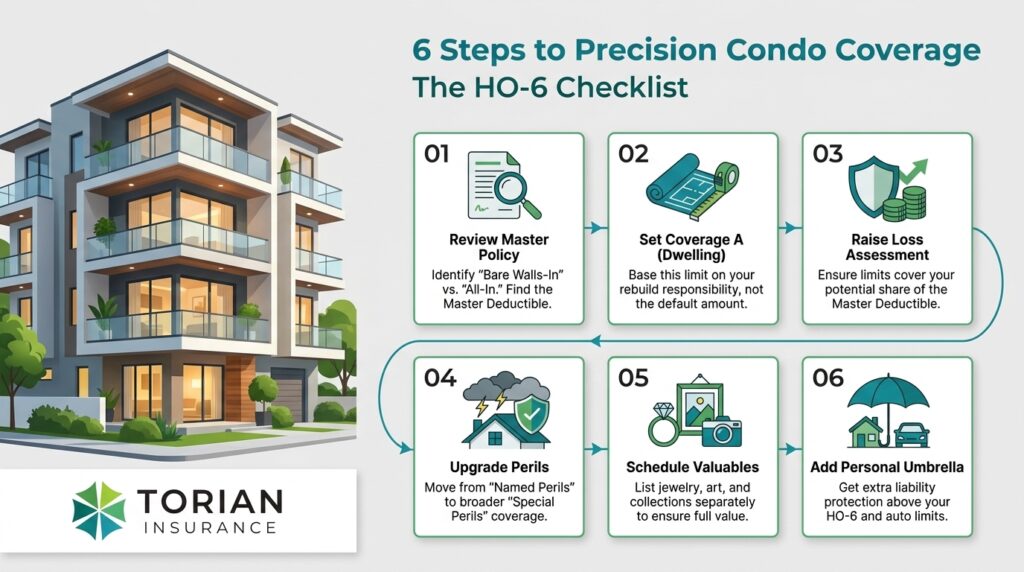 Essential condo insurance checklist for precise coverage and protection steps.